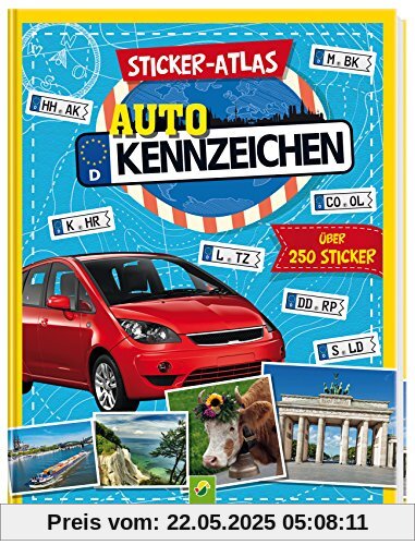 Sticker-Atlas Autokennzeichen: Über 250 Sticker