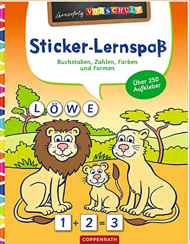 Sticker-Lernspaß (Wilde Tiere): Buchstaben, Zahlen, Farben & Formen (Lernerfolg Vorschule) von COPPENRATH