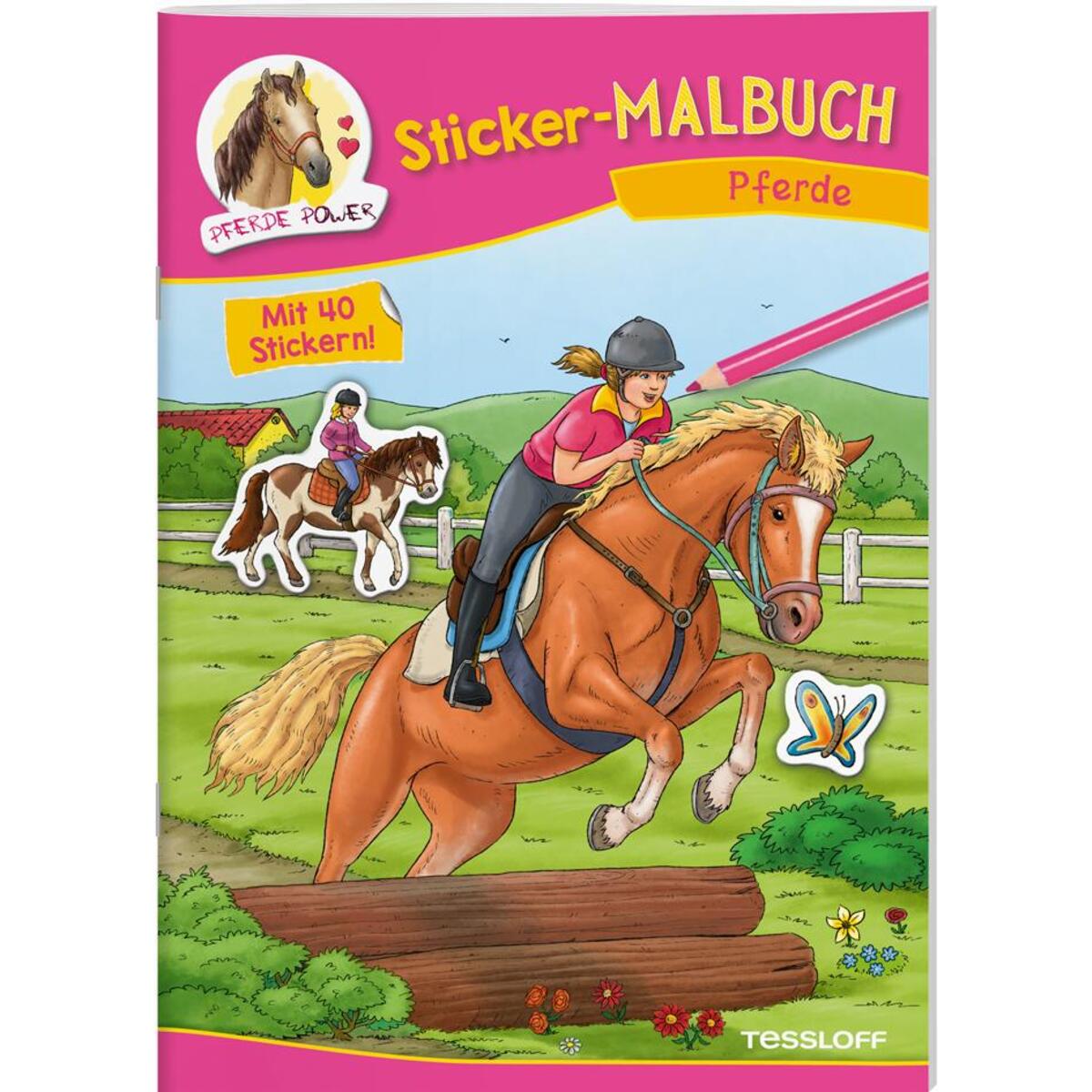 Sticker-Malbuch Pferde von Tessloff Verlag