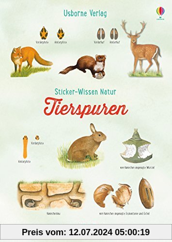 Sticker-Wissen Natur: Tierspuren