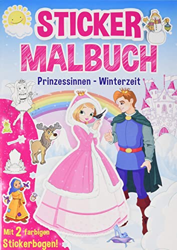 Stickermalbuch Prinzessinnen Winteredition: Kreativer Malspaß mit großer Stickerwelt! von Media