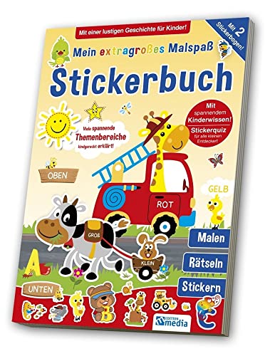 Stickerspaßbuch - Meine Welt im Kindergarten: Mit einer lustigen Geschichte für Kinder. Malen - Rätseln - Stickern. Mit 2 Stickerbogen Stickerspaßbuch - Meine Welt im Kindergarten: Mit einer lustigen Geschichte für Kinder. Malen - Rätseln - Stickern. Mit 2 Stickerbogen