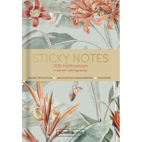 Sticky Notes Paradise: Notizzettel-Set, selbstklebende Haftnotizen, für alle Oberflächen in 6 verschieden Motiven, 300 Sticker - SchreibLiebe von Korsch Verlag