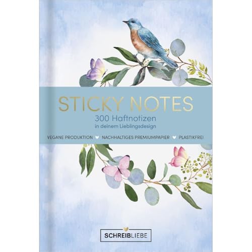 Sticky Notes Wonderful: Notizzettel-Set, selbstklebende Haftnotizen, für alle Oberflächen in 6 verschieden Motiven, 300 Sticker - SchreibLiebe von Korsch Verlag