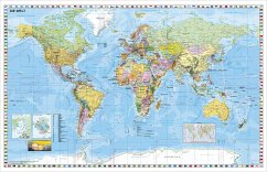 Stiefel Wandkarte Großformat Weltkarte (deutsch), ohne Metallstäbe von Stiefel