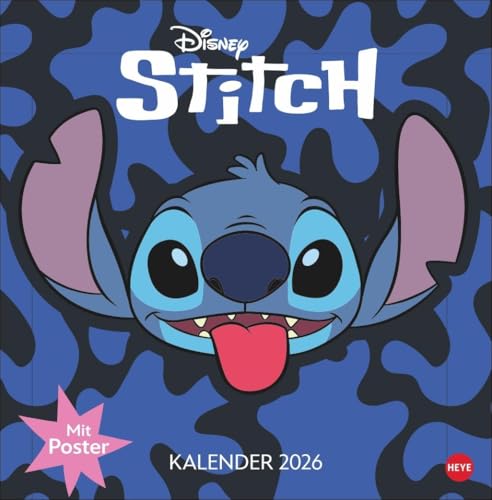 Stitch Broschurkalender 2026: Tolle Motive für alle Fans des frechen blauen Disney-Helden, bekannt aus Lilo & Stitch. Praktischer Wandkalender 2026 zum Eintragen, 29,5 x 30 cm von Heye
