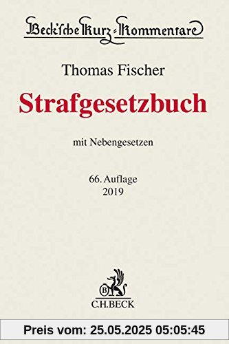 Strafgesetzbuch: mit Nebengesetzen (Beck'sche Kurz-Kommentare, Band 10)