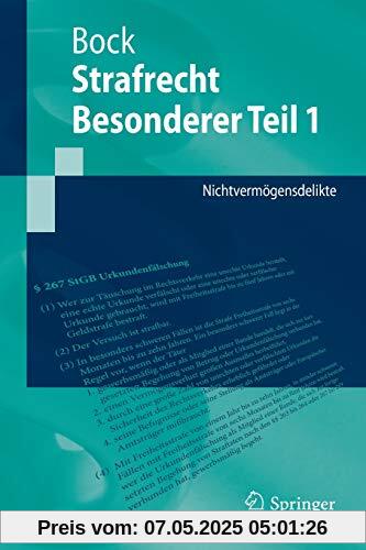 Strafrecht Besonderer Teil 1: Nichtvermögensdelikte (Springer-Lehrbuch)