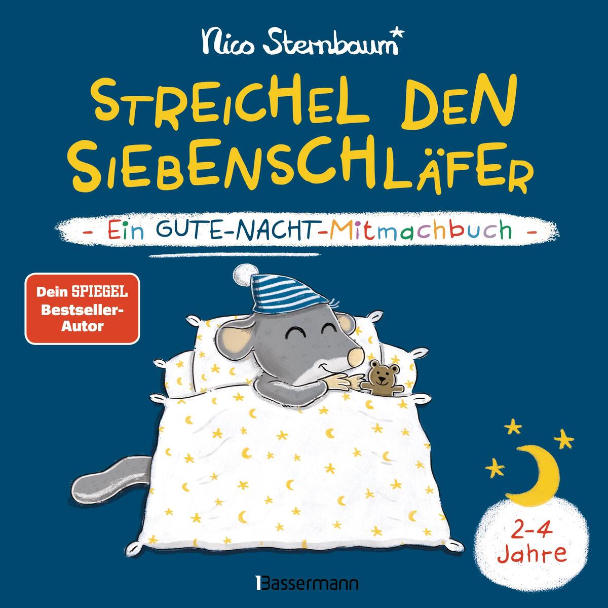 Streichel den Siebenschläfer - Ein Gute-Nacht-Mitmachbuch. Für Kinder ab 2 Jahre... von Bassermann, Edition
