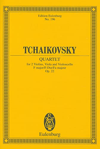 Streichquartett Nr. 2 F-Dur: op. 22. CW 91. Streichquartett. Studienpartitur. (Eulenburg Studienpartituren) von Schott Publishing