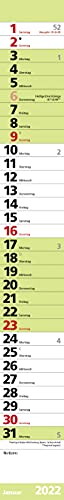 Streifenplaner Colour 2022: Streifenkalender mit Datumsschieber, extra Platz für Notizen und Spiralbindung I schmal im Format: 11,4 x 89 cm von Korsch Verlag