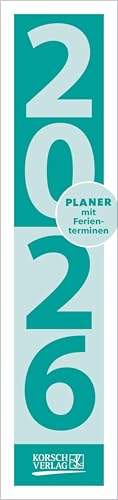Streifenplaner Compact Türkis 2026: Wandplaner und Bürokalender als praktische Monatsübersicht I Streifenkalender schmal: 11,8 x 50 cm Streifenplaner Compact Türkis 2026: Wandplaner und Bürokalender als praktische Monatsübersicht I Streifenkalender schmal: 11,8 x 50 cm von Korsch Verlag