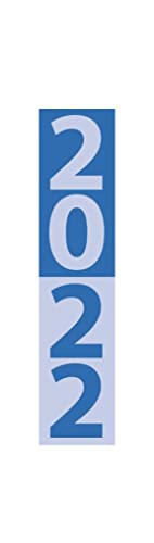 Streifenplaner Mini Blau 2022: Praktischer Streifenkalender mit Spiralbindung, Format: 8,5 x 30 cm