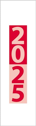 Streifenplaner Mini Rot 2025: Praktischer Streifenkalender mit Spiralbindung, Format: 8,5 x 30 cm von Korsch Verlag