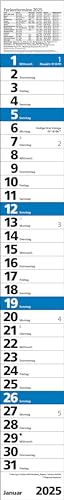 Streifenplaner Praktika Blau 2025: Streifenkalender mit Datumsschieber, Ferienterminen und Spiralbindung I schmal im Format: 11,4 x 89 cm von Korsch Verlag