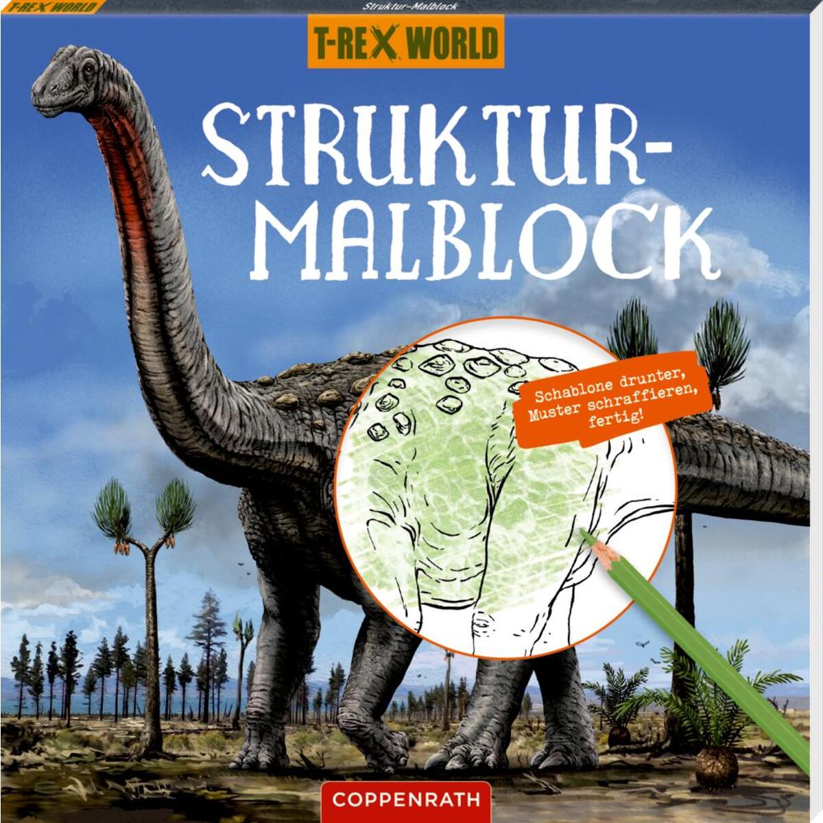 Struktur-Malblock »Dinosaurier« von Coppenrath