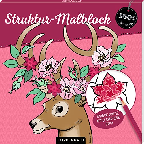 Struktur-Malblock: Schablone drunter, Muster schraffieren, fertig! (100% selbst gemacht) von COPPENRATH
