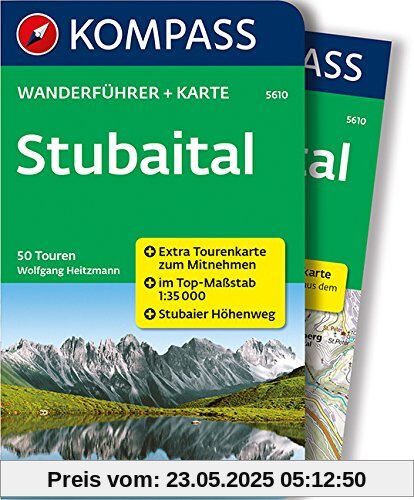 Stubaital: Wanderführer mit Extra Tourenkarte zum Mitnehmen. Stubaital: Wanderführer mit Extra Tourenkarte zum Mitnehmen.