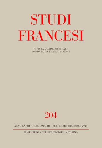 Studi Francesi. In ricordo di Anna Maria Finoli (1923-2020) - Centenaire du "Manifeste du surréalisme" d'André Breton (1924-2024) (Vol. 204) von Rosenberg & Sellier