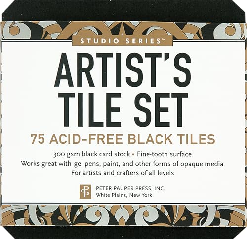 Studio Series Artist's Tile Set: Black: 75 Acid-Free Black Tiles