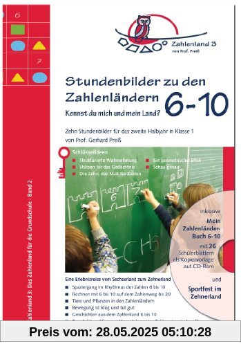 Stundenbilder zu den Zahlenländern 6 bis 10