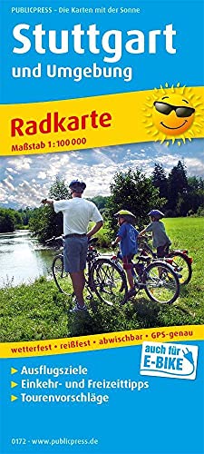 Stuttgart und Umgebung: Radkarte mit Ausflugszielen, Einkehr- & Freizeittipps, wetterfest, reissfest, abwischbar, GPS-genau. 1:100000 (Radkarte: RK)
