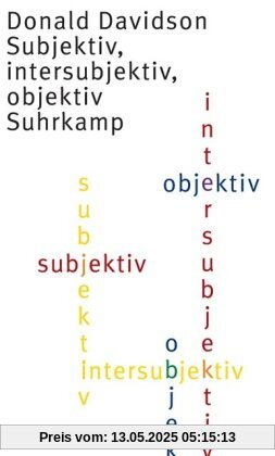 Subjektiv, intersubjektiv, objektiv Subjektiv, intersubjektiv, objektiv
