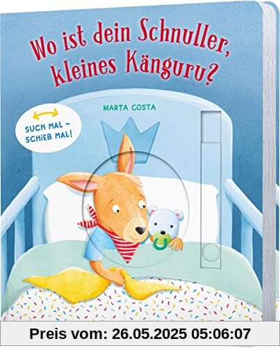 Such mal – schieb mal! : Wo ist dein Schnuller, kleines Känguru?: Mitmachbuch mit Schiebeelementen