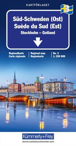 Kümmerly+Frey Regional-Strassenkarte 3 Süd-Schweden (Ost) 1:250.000: Mit Stockholm und Gotland. Inkl. Reiseinformationen von Hallwag Kümmerly+Frey