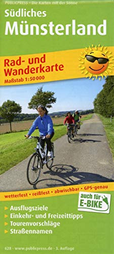 Südliches Münsterland: Rad- und Wanderkarte mit Ausflugszielen, Einkehr- & Freizeittipps, wetterfest, reißfest, abwischbar, GPS-genau. 1:50000 (Rad- und Wanderkarte: RuWK) von Publicpress