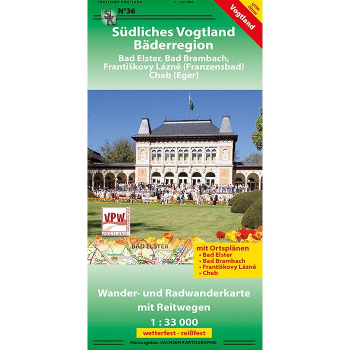 Südliches Vogtland - Bäderregion Bad Elster - Bad Brambach - Frantiskovy Lazne -... Südliches Vogtland - Bäderregion Bad Elster - Bad Brambach - Frantiskovy Lazne -... von Sachsen Kartographie