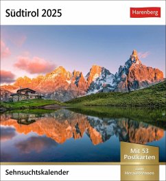 Südtirol Sehnsuchtskalender 2025 - Wochenkalender mit 53 Postkarten von Harenberg