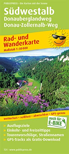 Südwestalb, Donauberglandweg, Donau-Zollernalb-Weg: Rad- und Wanderkarte mit Ausflugszielen, Einkehr- & Freizeittipps, wetterfest, reißfest, abwischbar, GPS-genau. 1:50000 (Rad- und Wanderkarte: RuWK) von FREYTAG-BERNDT UND ARTARIA