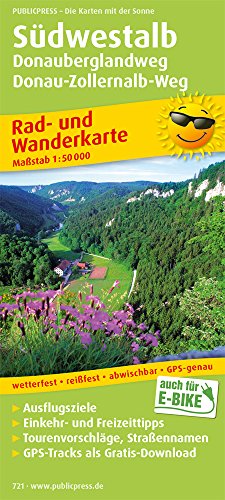 Südwestalb, Donauberglandweg, Donau-Zollernalb-Weg: Rad- und Wanderkarte mit Ausflugszielen, Einkehr- & Freizeittipps, wetterfest, reißfest, abwischbar, GPS-genau. 1:50000 (Rad- und Wanderkarte: RuWK)