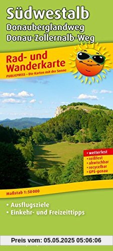 Südwestalb, Donauberglandweg, Donau-Zollernalb-Weg: Rad- und Wanderkarte mit Ausflugszielen, Einkehr- & Freizeittipps, wetterfest, reißfest, abwischbar, GPS-genau. 1:50000 Südwestalb, Donauberglandweg, Donau-Zollernalb-Weg: Rad- und Wanderkarte mit Ausflugszielen, Einkehr- & Freizeittipps, wetterfest, reißfest, abwischbar, GPS-genau. 1:50000