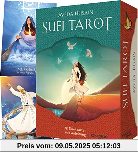 Sufi-Tarot - Der Weg des Herzens: 78 Tarotkarten mit Anleitung (Östliche Weisheit trifft westliches Tarot, Tarotdeck mit ausführlichem Booklet, Deutsch)