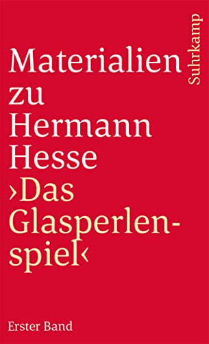 Suhrkamp Taschenbücher, Nr.80, Materialien zu Hermann Hesse 'Das Glasperlenspiel': Erster Band (suhrkamp taschenbuch) von Suhrkamp Verlag AG