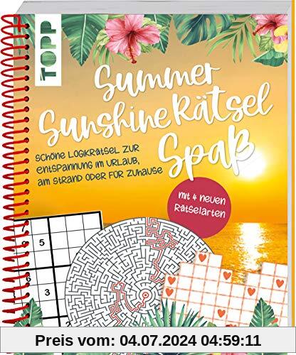 Summer Sunshine Rätselspaß: Schöne Logikrätsel zur Entspannung im Urlaub, am Strand oder für Zuhause. Mit vier neuen Rätselarten