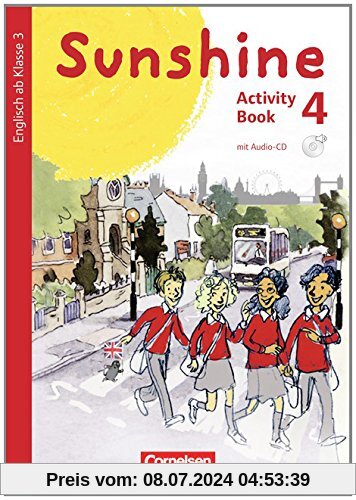 Sunshine - Allgemeine Ausgabe - Neubearbeitung: 4. Schuljahr - Activity Book mit Audio-CD und Minibildkarten