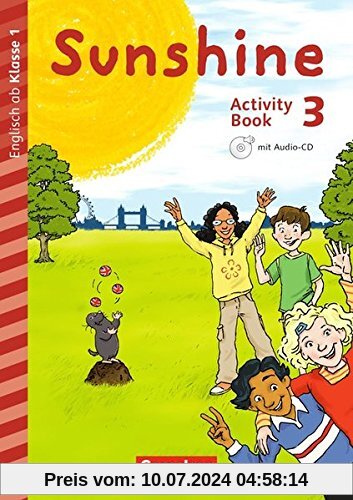 Sunshine - Early Start Edition - Neubearbeitung und Nordrhein-Westfalen / 3. Schuljahr - Activity Book mit Audio-CD, Minibildkarten und Faltbox