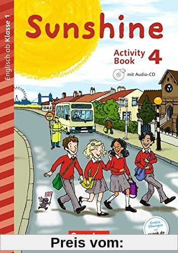 Sunshine - Early Start Edition - Neubearbeitung und Nordrhein-Westfalen: 4. Schuljahr - Activity Book mit Audio-CD, Minibildkarten und Faltbox