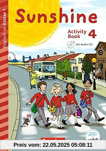 Sunshine - Early Start Edition - Neubearbeitung und Nordrhein-Westfalen: 4. Schuljahr - Activity Book mit Audio-CD, Minibildkarten und Faltbox