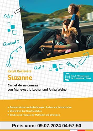 Suzanne: Carnet de visionnage von Marie-Astrid Lother und Anika Weinel. Filmtagebuch für Schülerinnen und Schüler inkl. 8 Filmsequenzen für Smartphone + Tablet