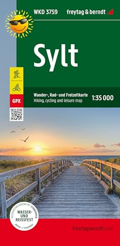 Sylt, Wander-, Rad- und Freizeitkarte 1:35.000, freytag & berndt, WKD 3759: GPX Tracks, wasserfest und reißfest (freytag & berndt Wander-Rad-Freizeitkarten) von Freytag-Berndt und ARTARIA