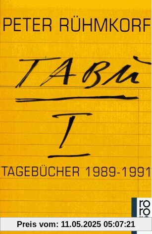 TABU 1. Tagebücher 1989 - 1991