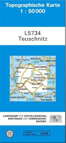 TK50 L5734 Teuschnitz: Topographische Karte 1:50000 (TK50 Topographische Karte 1:50000 Bayern) von Landesamt für Digitalisierung, Vermessung Bayern