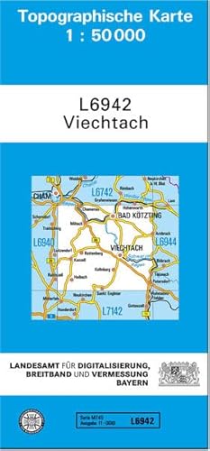 TK50 L6942 Viechtach: Topographische Karte 1:50000 (TK50 Topographische Karte 1:50000 Bayern)