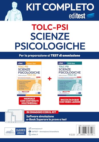 TOLC PSI 2024. Kit completo per il test di Scienze psicologiche. Con ebook. Con espansione online. Con software di simulazione (EdiTest Ammissioni universitarie) von Editest