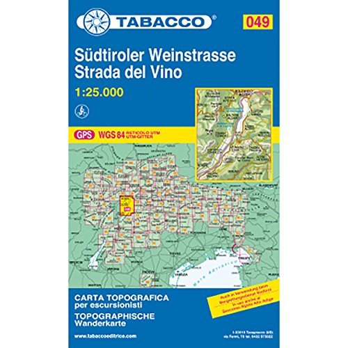 Tabacco Südtiroler Weinstrasse 049 Wanderkarte