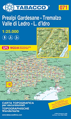 Tabacco Wandern 1 : 25 000 Prealpi Gardesane -Tremalzo Valle di Ledro-L.d'Idro